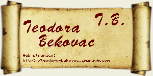 Teodora Bekovac vizit kartica
